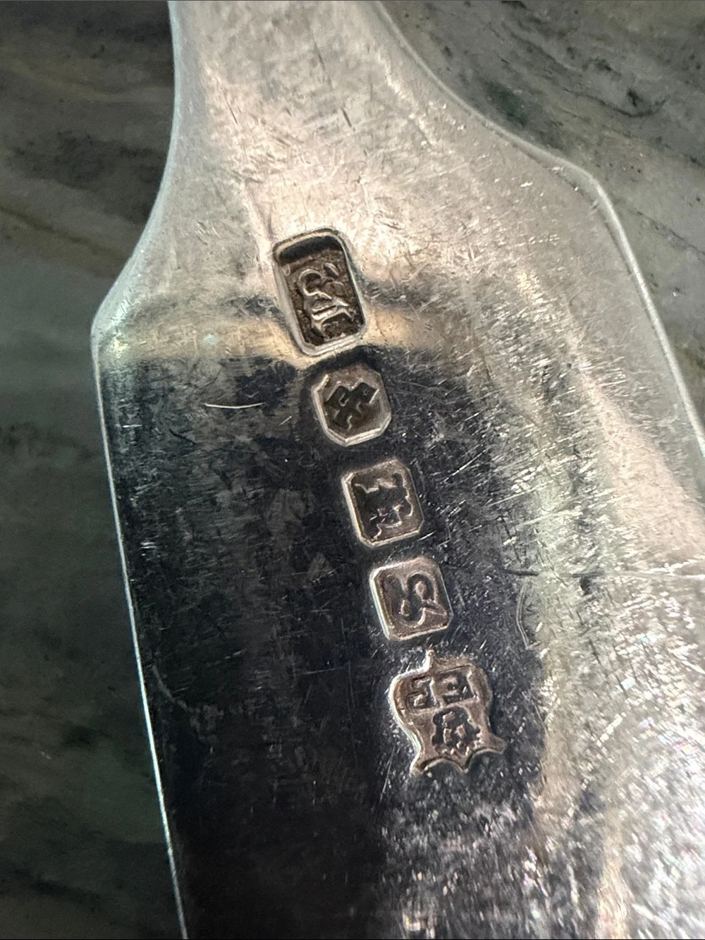 Vintage Monogrammed Silver Dinner Forks - Set of 8